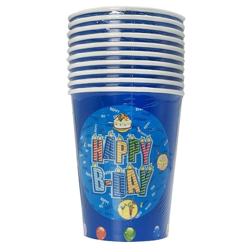 ABC BICCHIERI 10PZ BUON COMPLEANNO BIMBO