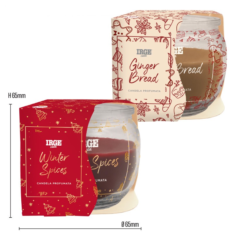 BPA CANDELA PROF ROTONDA 70GR NATALE WINTER SPICES+GINGER BREAD