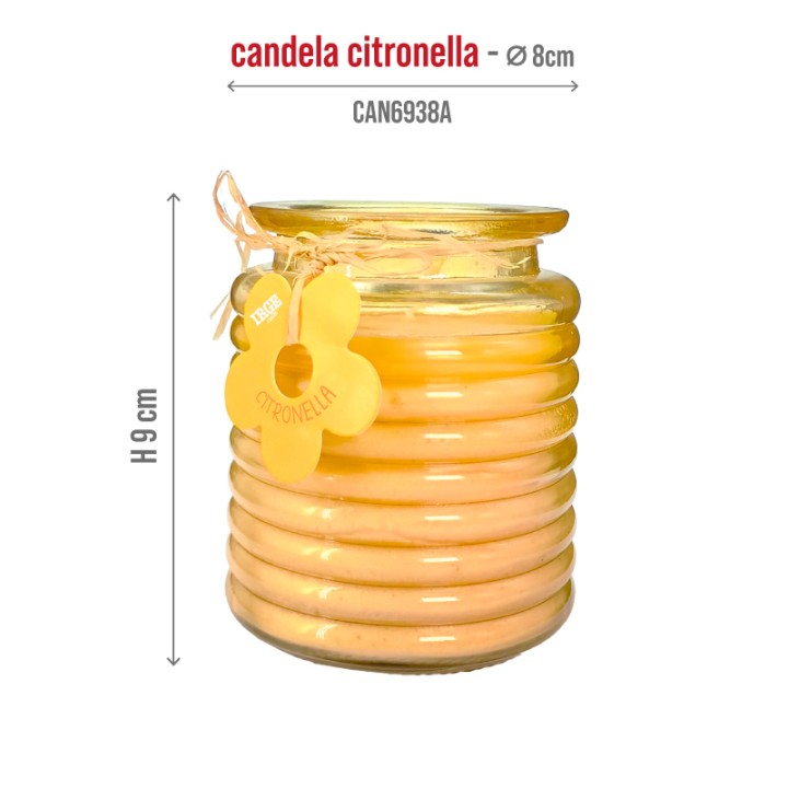 ABE CANDELA CITRONELLA 110GR VETRO ONDA