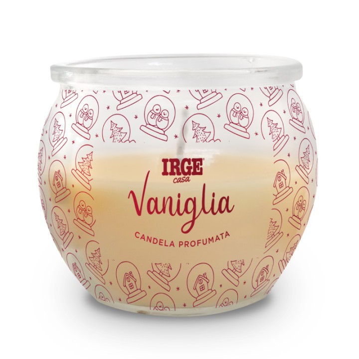 BQA CANDELA PROF ROTONDA 70GR NATALE VANILLA + WINTER BERRIES
