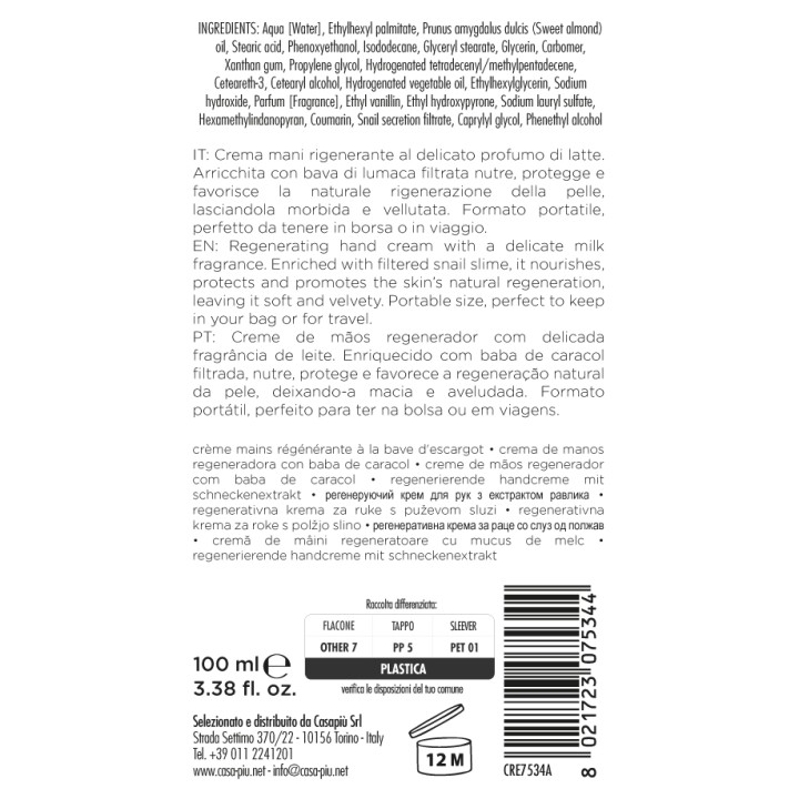 BDS CREMA MANI RIGENERANTE DOLCE LATT