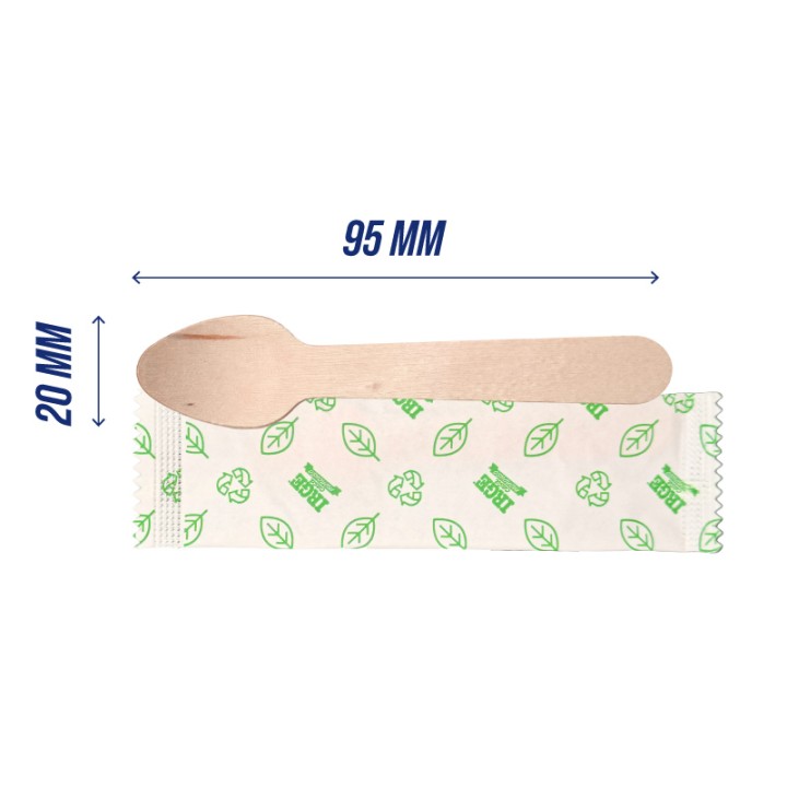ABJ CUCCHIAINI CAFFE' LEGNO 20PZ 9.5CM