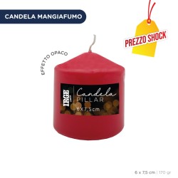 FER CANDELA PILLAR ROSSA 6X7.5CM