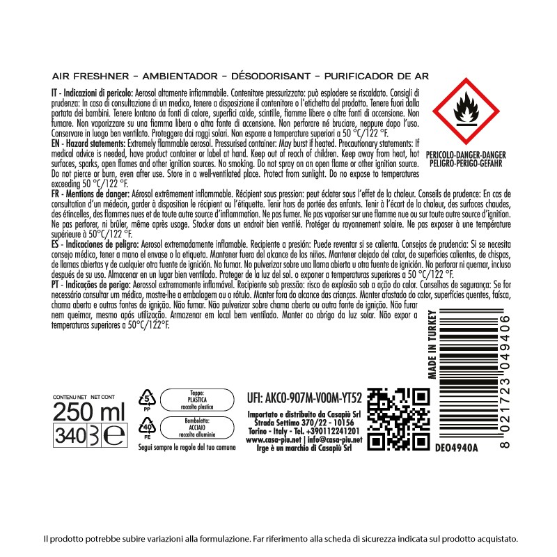 BFQ DEO IRGE 250 ML MUSCHIO B AUTOMATIC