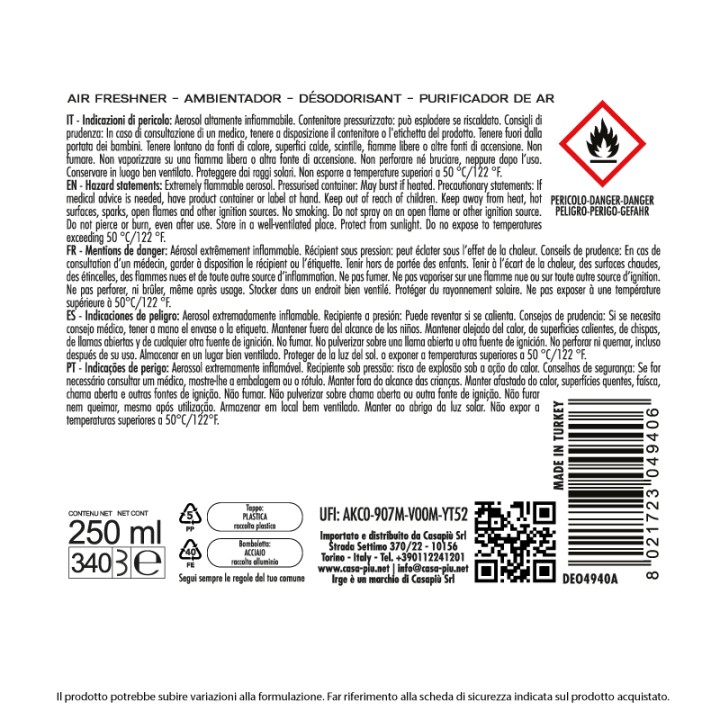 BFQ DEO IRGE 250 ML MUSCHIO B AUTOMATIC