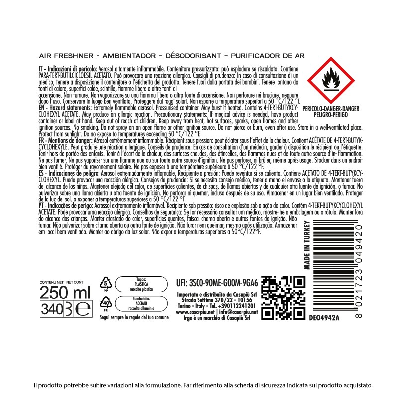BGI DEO IRGE 250 ML PINO AUTOMATIC REFI