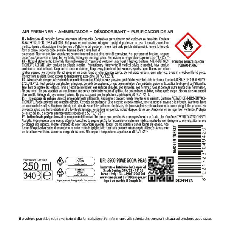 BGI DEO IRGE 250 ML PINO AUTOMATIC REFI