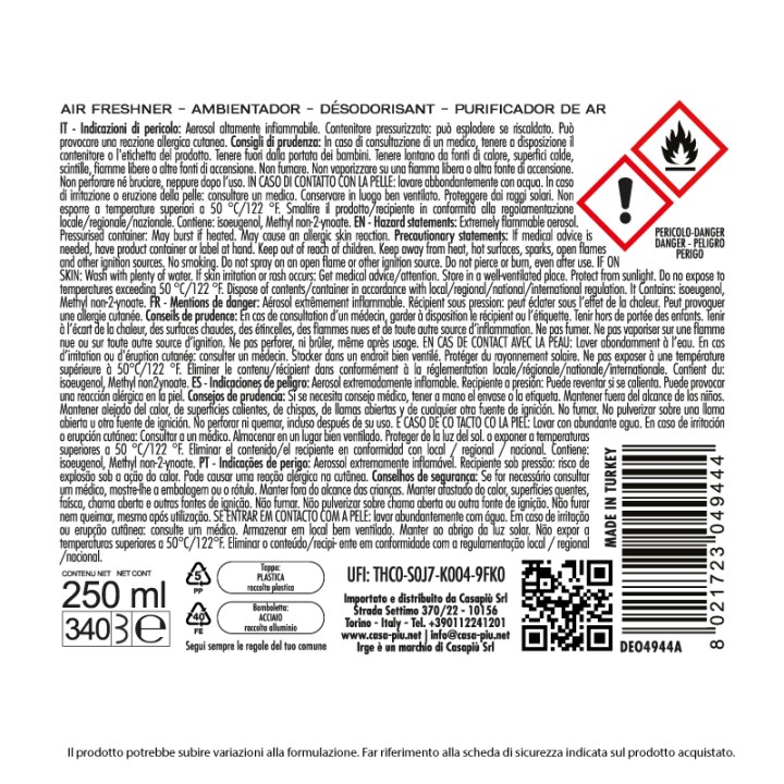 BGC DEO IRGE 250 ML F.DI CAMPO AUTOMATI