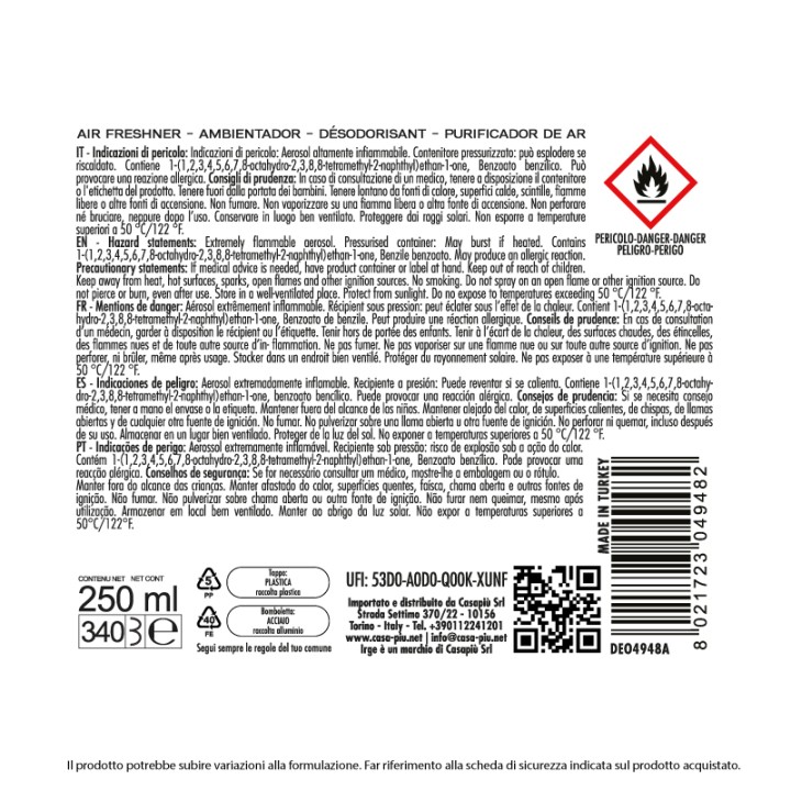 BGA DEO IRGE 250 ML ARGAN AUTOMATI REFI