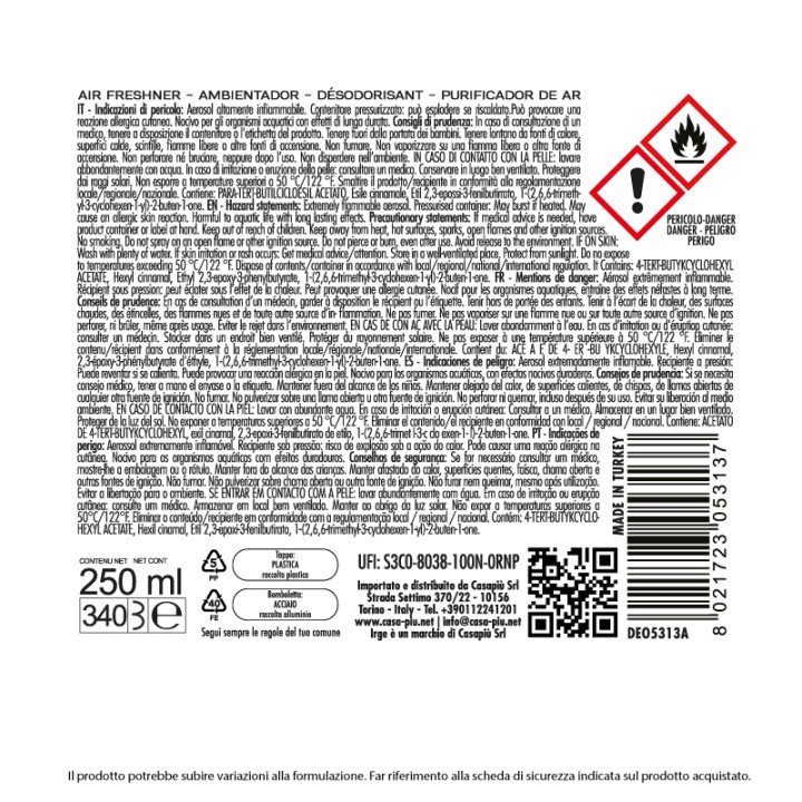 BFO DEO IRGE 250 ML MELOGRANO AUTOMATIC