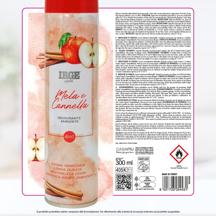 ABN DEO IRGE  300 ML MELA E CANNELLA