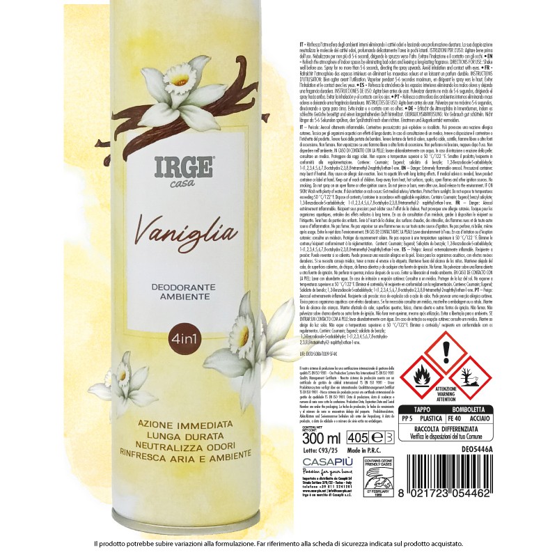 ABK DEO IRGE 300 ML VANIGLIA NERA