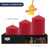 FEZ CANDELE PILLAR ROSSE 6X7.5/10/13CM