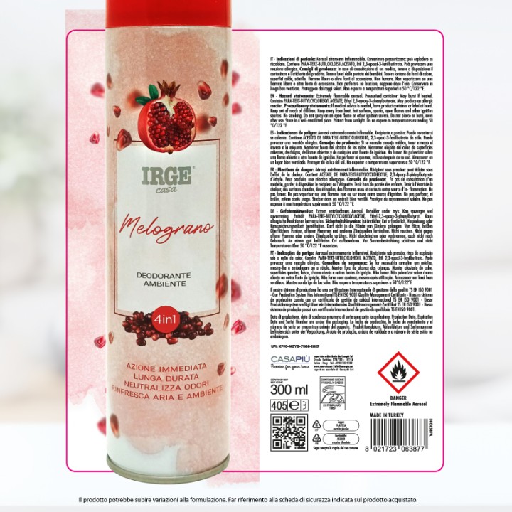 ABS DEO IRGE 300 ML MELOGRANO