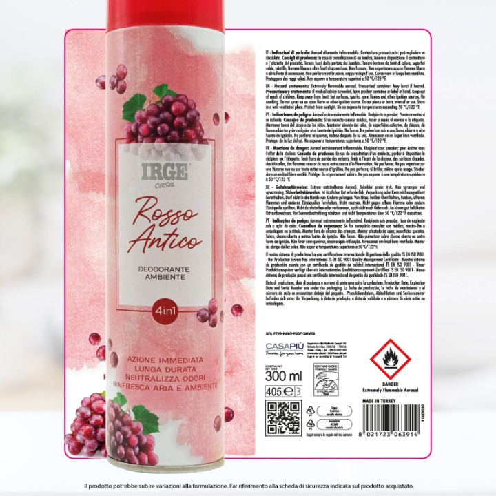 ABX DEO IRGE 300 ML ROSSO ANTICO