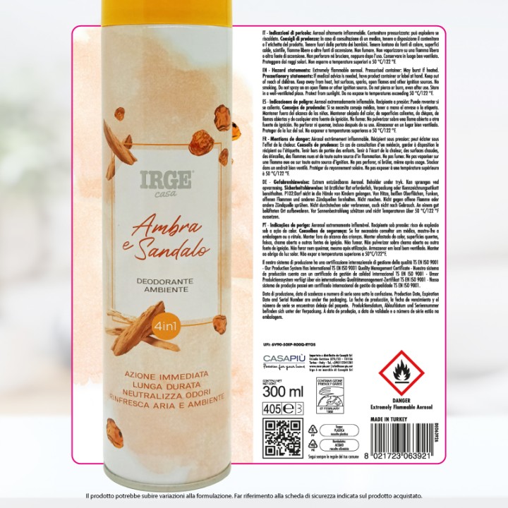 ABP DEO IRGE 300 ML AMBRA E SANDALO