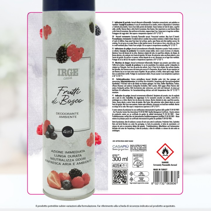 ABR DEO IRGE 300 ML FRUTTI DI BOSCO