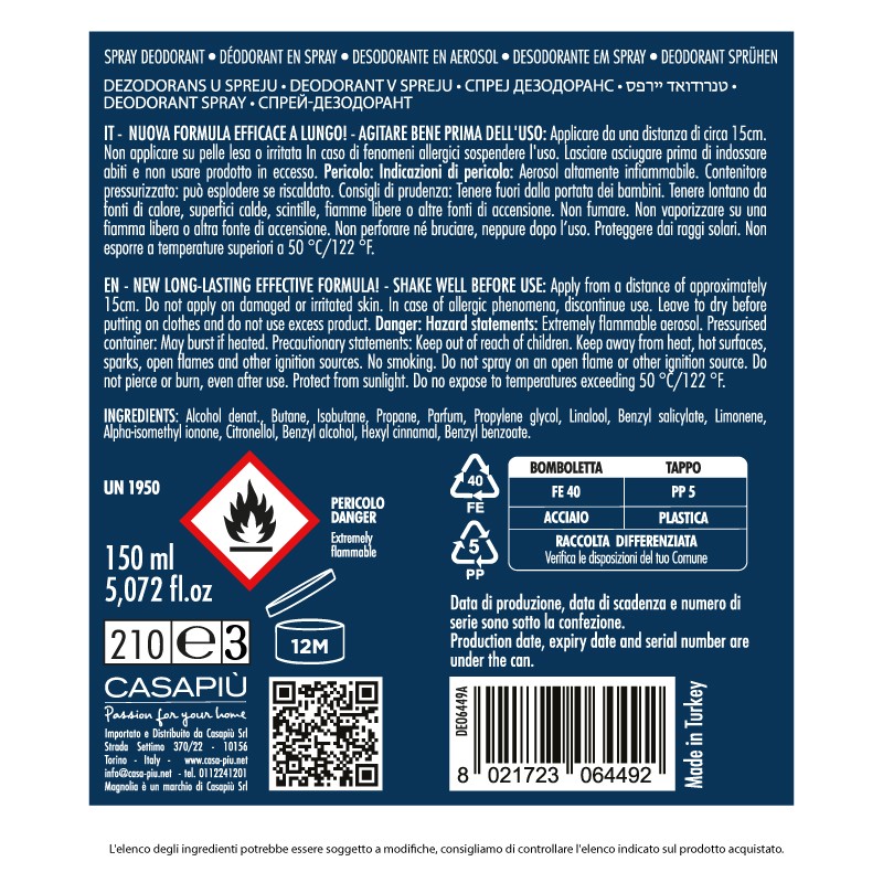 ADC DEO SPRAY 150ML MEN pure energy