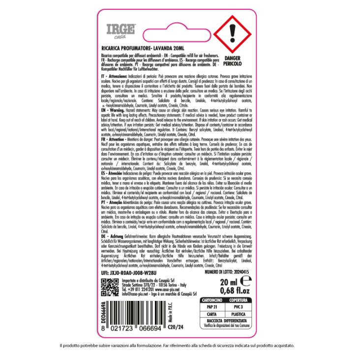 ABC DEO IRGE 20ML LAVANDA REFILL