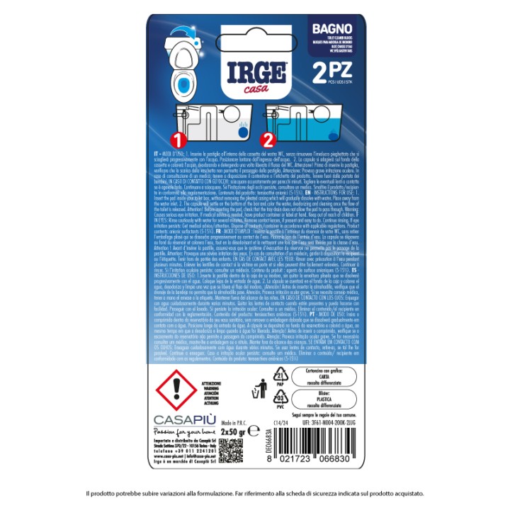 CAC DEO WC ACQUA AZZURRA 2PZ CANDEGGINA