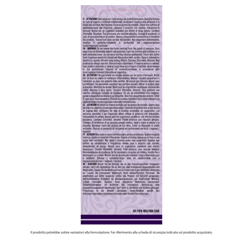 ADJ INCENSO LAVANDA 20 STICK