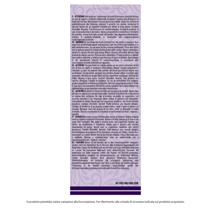 ADJ INCENSO LAVANDA 20 STICK