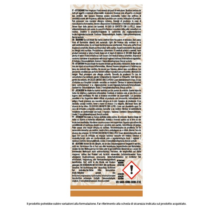 ADJ INCENSO CANNELLA 20 STICK