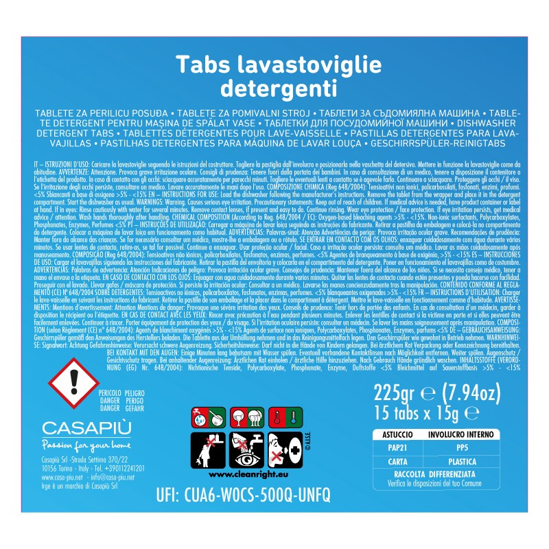 BND DEO TABS LAVASTOVIGLIE IRGE 15 TABS ALL IN 1