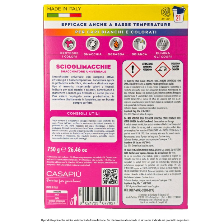 AGE SCIOGLI MACCHIE OXY IN POLVERE 750GR