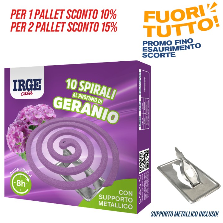 ABT SPIRALE GERANIO 13GR 10PZ C/SUPPORTO