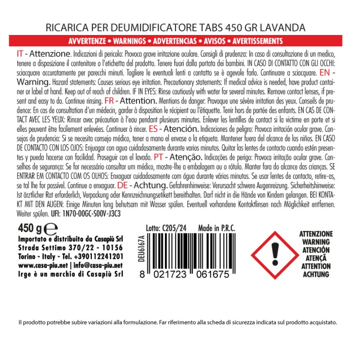 FAM RIC. DEUMID. LAVANDA TAB 450GR 2PZ