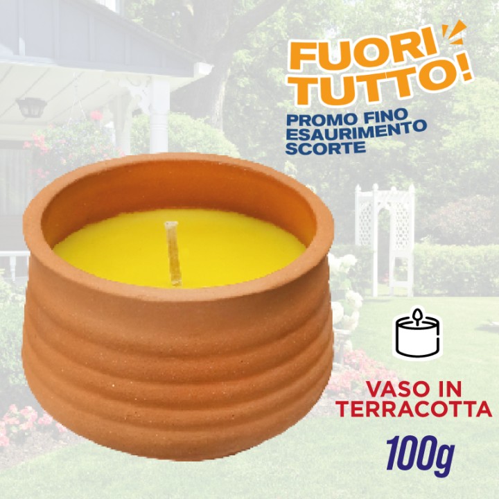 ABI CANDELA CITRONELLA TERRACOTTA 100GR