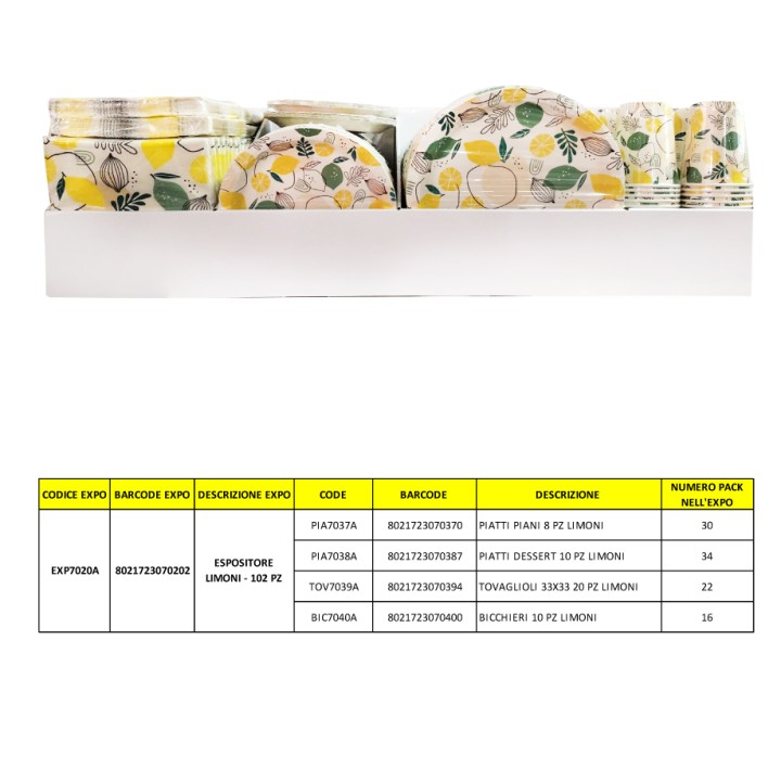 ABA ESPOSITORE LIMONI 102PZ