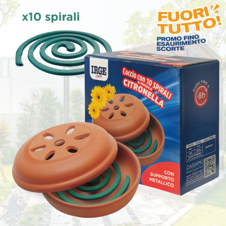 ABQ COCCIO + SPIRALI CITRONELLA 10 PZ