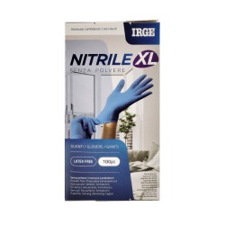 ABI GUANTI MONOUSO 100PZ NITRILE BLU XL-