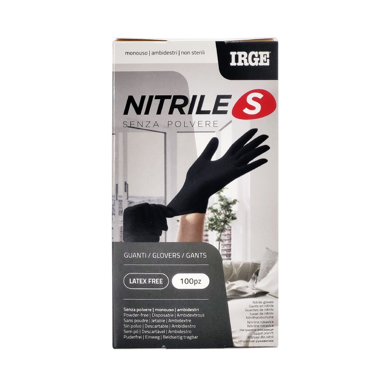 ABL GUANTI MONOUSO 100PZ NITRILE NERO S-