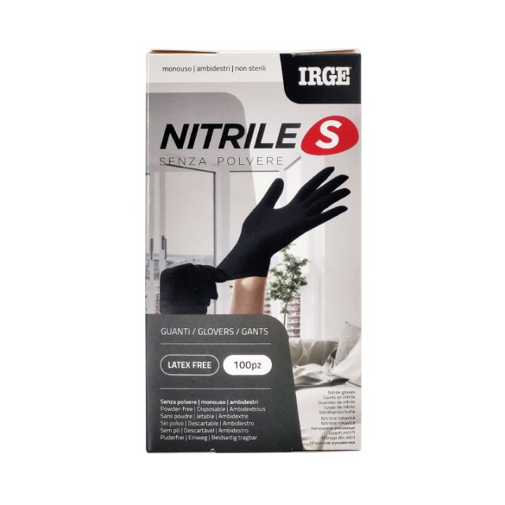 ABL GUANTI MONOUSO 100PZ NITRILE NERO S-