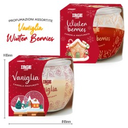 BQA CANDELA PROF ROTONDA 70GR NATALE VANILLA + WINTER BERRIES