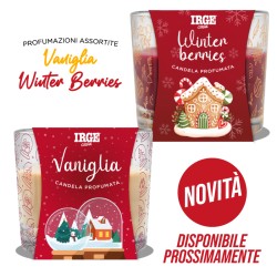 BTA CANDELA PROF BICCHIERIN 70GR NATALE VANIGLIA + WINTER BERRIES