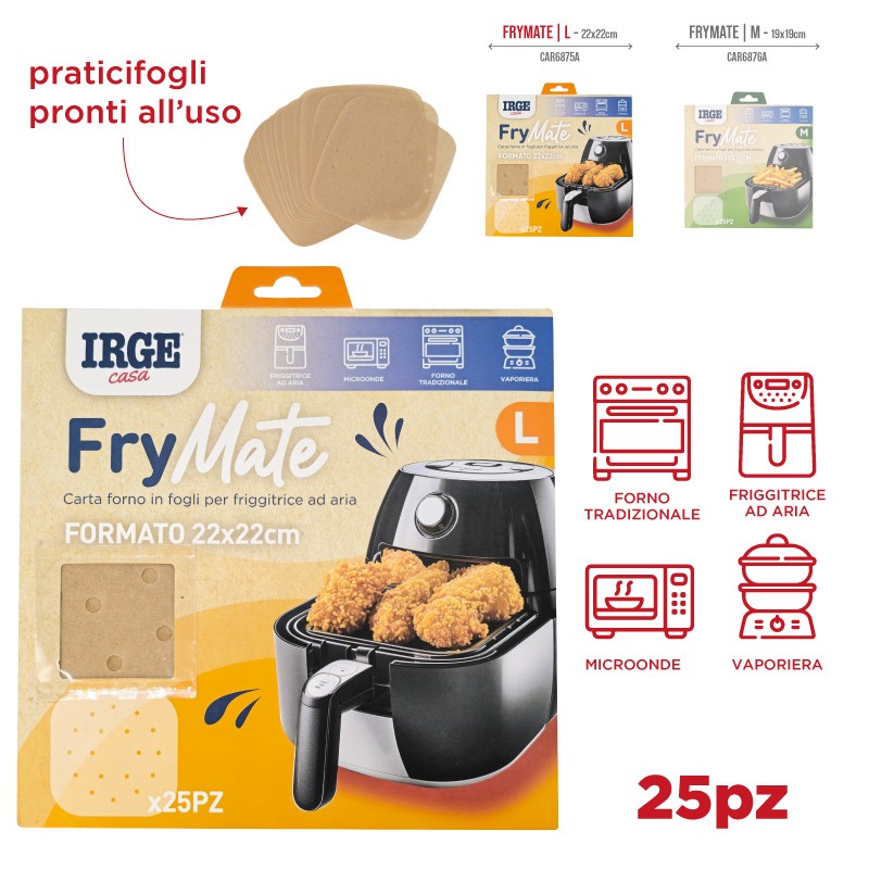 BHM CARTA FRIGGITRICE 22X22 25 PZ STESA