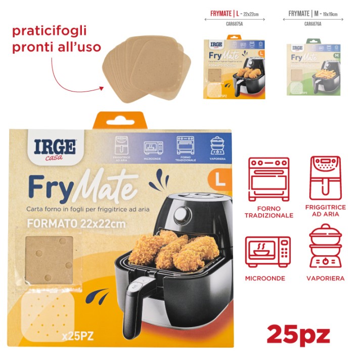 BHM CARTA FRIGGITRICE 22X22 25 PZ STESA
