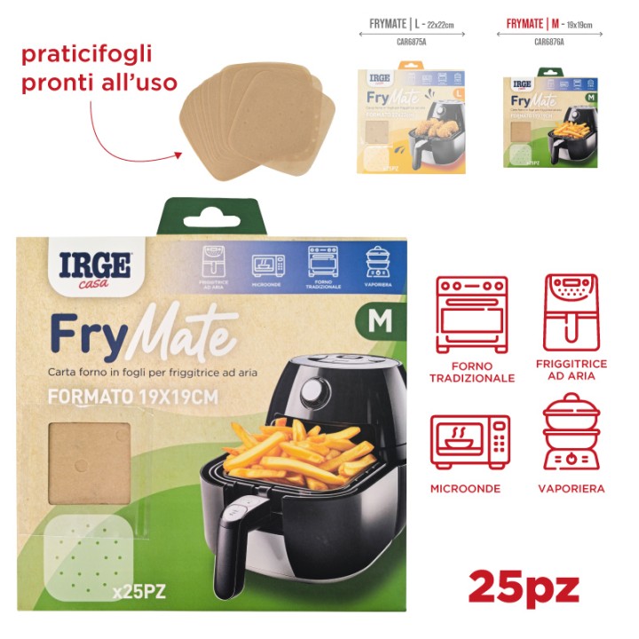 BHL CARTA FRIGGITRICE 19X19 25 PZ STESA