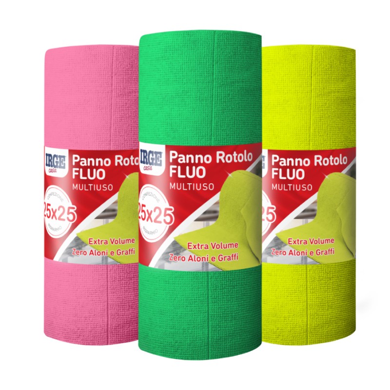 ABM PANNO ROTOLO FLUO 25X25cm 15PZ