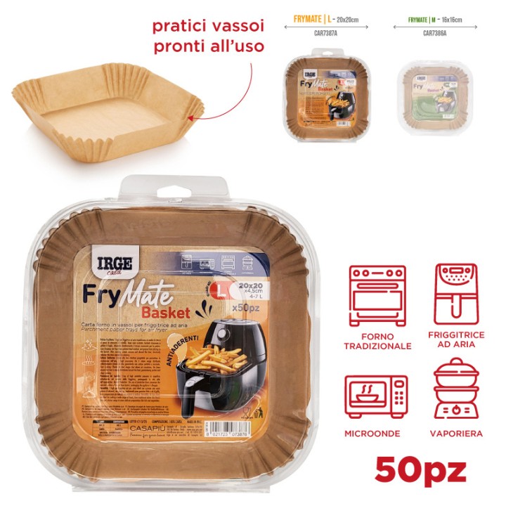BHK CARTA FRIGGITRICE QUADRATA 20X4,5CM
