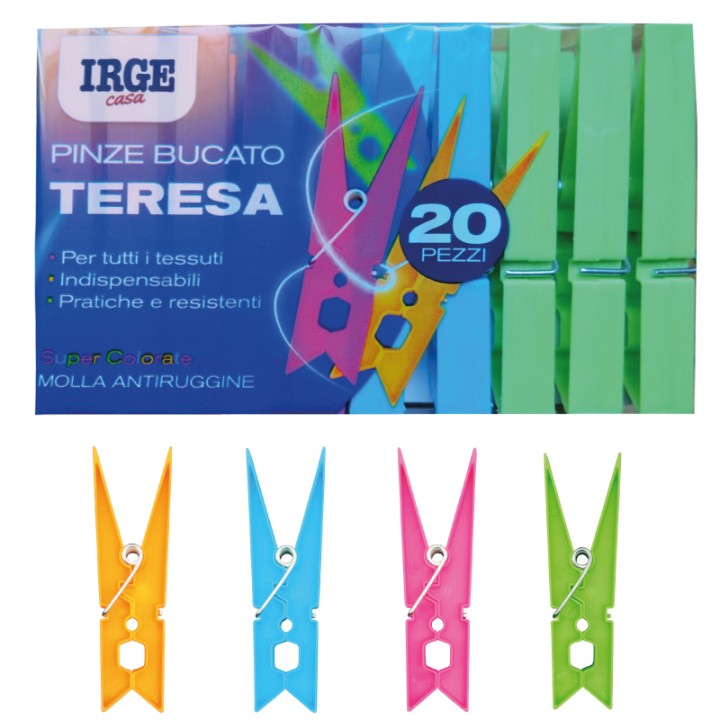 BNR PINZE BUCATO IRGE TERESA 20PZ MULTICOLOR
