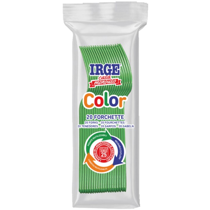 BMT FORCHETTA PP VERDE 20 PZ