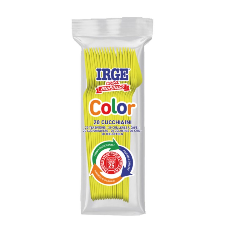 CAE CUCCHIAINO PP GIALLO 20 PZ