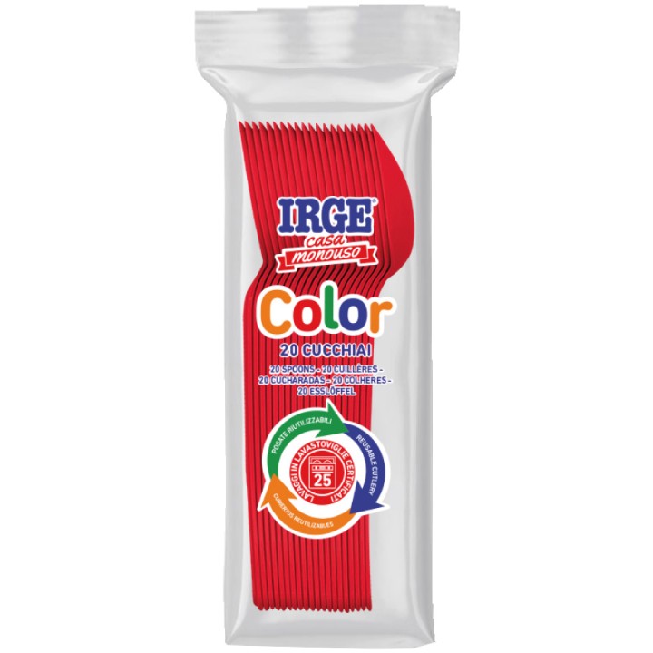 ADX CUCCHIAIO PP ROSSO 20PZ