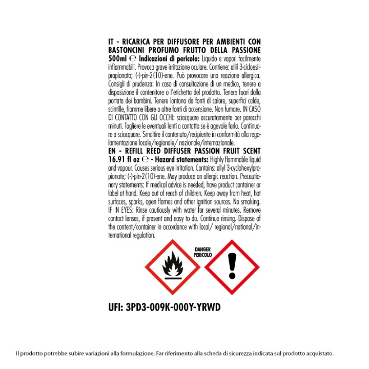 EBR DIFFUSORE RICARICA 500 ML FRUTTO
