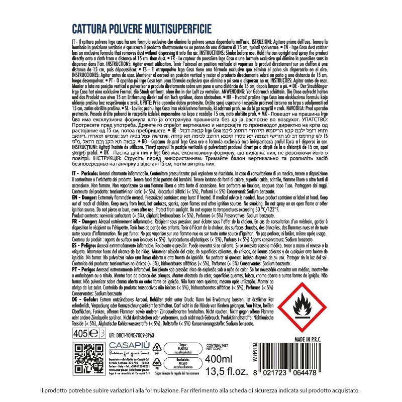 ABH SPRAY CATTURAPOLVERE MULTISUPERFICI MAGNOLIA 400 ML